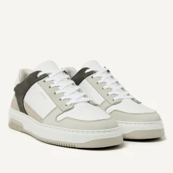 Heren Nubikk Basket Court Wit Grijze Sneakers Voor Heren