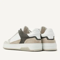 Heren Nubikk Basket Court Wit Grijze Sneakers Voor Heren