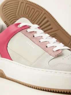 DAMES Nubikk Basket Court Wit Roze Sneakers Voor Dames
