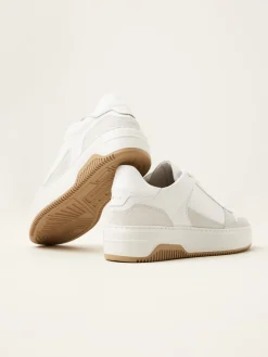 DAMES Nubikk Basket Court Witte Sneakers Voor Dames
