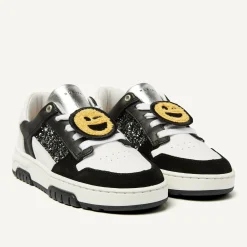 Nubikk Basket Court Zwarte Glitter Sneakers Voor Kids