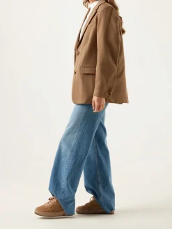 DAMES Nubikk Basket Teddy Bruine Sneakers Voor Dames