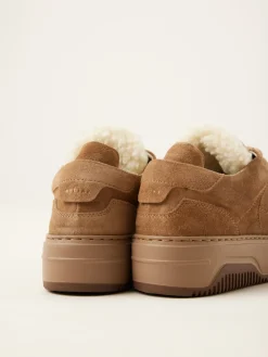 DAMES Nubikk Basket Teddy Bruine Sneakers Voor Dames