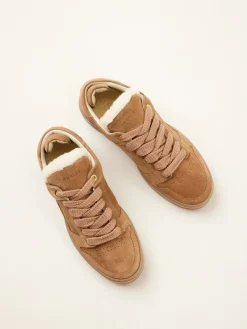 DAMES Nubikk Basket Teddy Bruine Sneakers Voor Dames