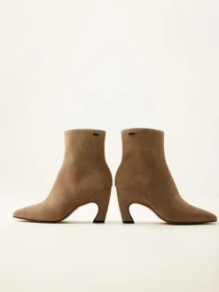 DAMES Nubikk Bibi Coco Taupe Enkellaarzen Voor Dames