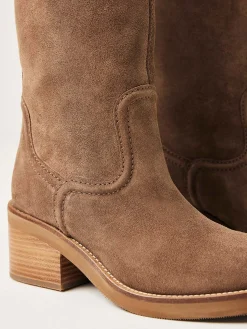 DAMES Nubikk Cassy Boot Bruin Suède Boots Voor Dames