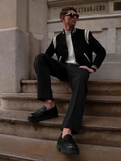 Heren Nubikk Ethan Gatsby Zwarte Loafers Voor Heren