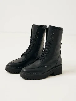 DAMES Nubikk Fae Aubine Zwarte Biker Boots Voor Dames