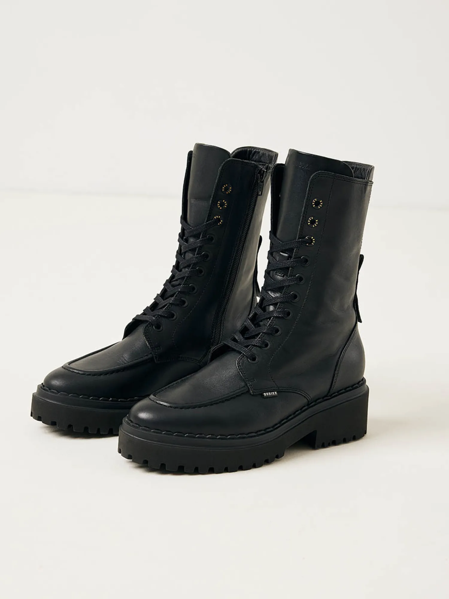 DAMES Nubikk Fae Aubine Zwarte Biker Boots Voor Dames