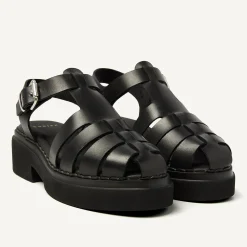 DAMES Nubikk Finn Roma Zwarte Sandalen Voor Dames
