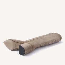 DAMES Nubikk Isa Bella Taupe Suede Boots Voor Dames