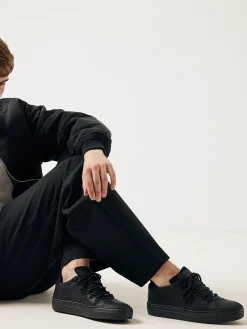 Heren Nubikk Jagger Python Zwarte Sneakers Voor Heren