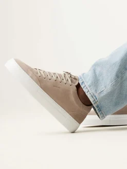 Heren Nubikk Jagger Tora Beige Suède Sneakers Voor Heren