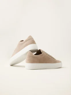 Heren Nubikk Jagger Tora Beige Suède Sneakers Voor Heren