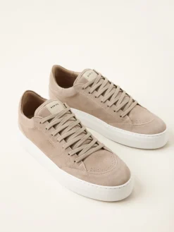 Heren Nubikk Jagger Tora Beige Suède Sneakers Voor Heren