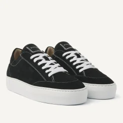 Heren Nubikk Jagger Tora Zwarte Suede Sneakers Voor Heren