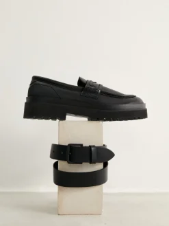 Heren Nubikk James Belt Zwarte Raven Riem Voor Heren