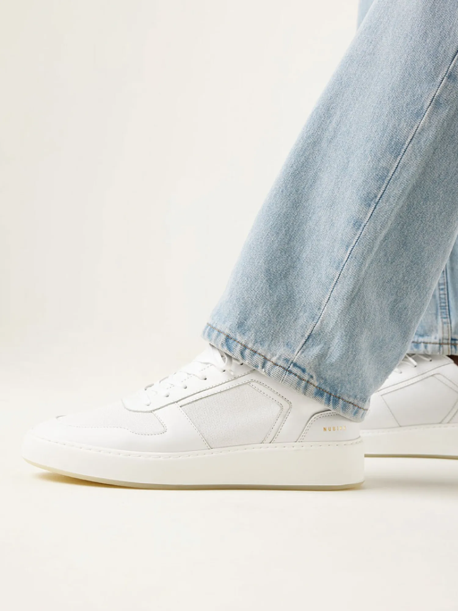 Heren Nubikk Jiro Luca Witte Sneakers Voor Heren