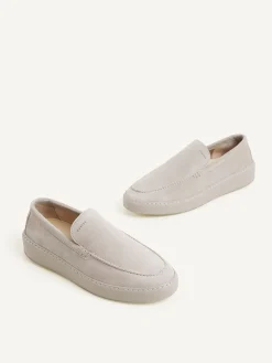 Heren Nubikk Jiro Mio Beige Suède Loafers Voor Heren