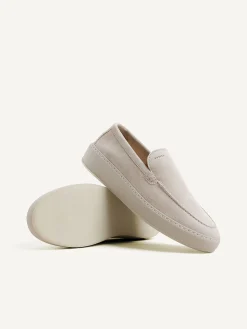 Heren Nubikk Jiro Mio Beige Suède Loafers Voor Heren