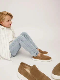 Nubikk Jiro Mio JR Taupe Loafers Voor Kids