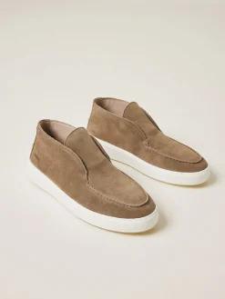 Heren Nubikk Jiro Suo Taupe Mid Loafers Voor Heren