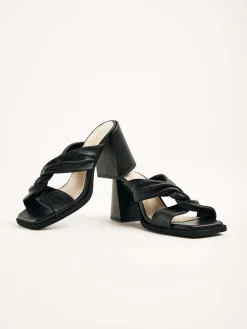 DAMES Nubikk Lana Twist Zwarte Sandalen Voor Dames