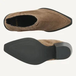 DAMES Nubikk Liv Boa Bruin Suède Enkellaarzen Voor Dames