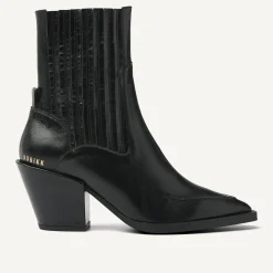 DAMES Nubikk Liv Boa Zwarte Enkellaarzen Voor Dames