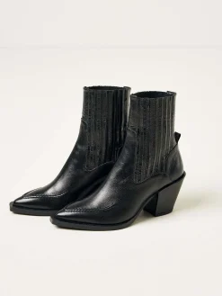 DAMES Nubikk Liv Boa Zwarte Enkellaarzen Voor Dames