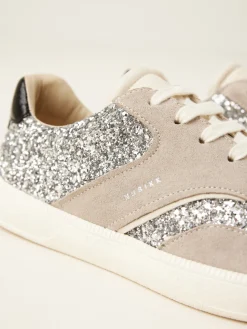 DAMES Nubikk Ray Owen Grijze Glitter Sneakers Voor Dames