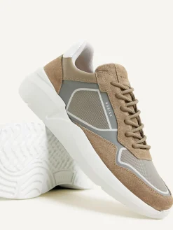 Heren Nubikk Roque Road Curl Taupe Sneakers Voor Heren