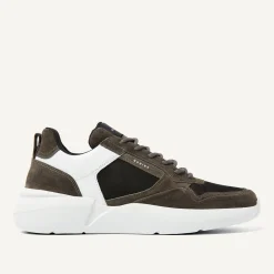 Heren Nubikk Roque Road Wave Bruine Combi Sneakers Voor Heren