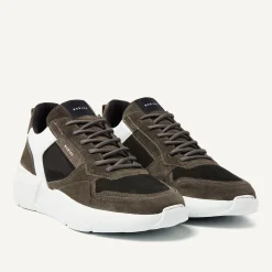 Heren Nubikk Roque Road Wave Bruine Combi Sneakers Voor Heren