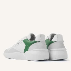 Heren Nubikk Roque Road Wave Wit Groene Sneakers Voor Heren