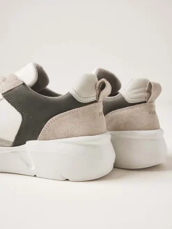 Heren Nubikk Roque Road Wave Witte Combi Sneakers Voor Heren