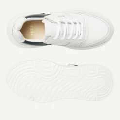 Nubikk Roque Road Wave JR Wit Blauwe Sneakers Voor Kids