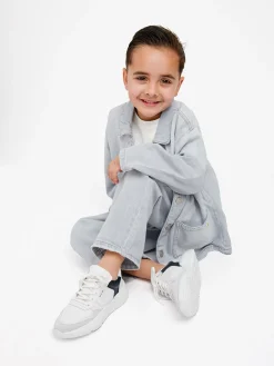 Nubikk Roque Road Wave JR Wit Blauwe Sneakers Voor Kids