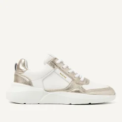 Nubikk Roque Road Wave JR Wit Gouden Sneakers Voor Kids