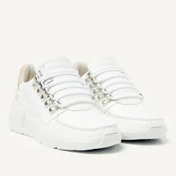 DAMES Nubikk Roque Roman Wit Beige Sneakers Voor Dames