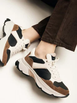 DAMES Nubikk Ross Jaden Bruine Sneakers Voor Dames